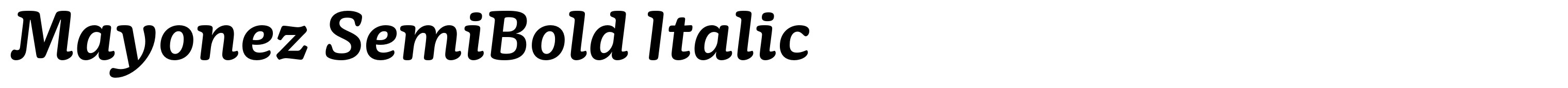 Mayonez SemiBold Italic